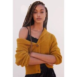 Anthropologie Maeve Jessica Sweater Cardigan‎ Size Small Cozy Fuzzy Artsy